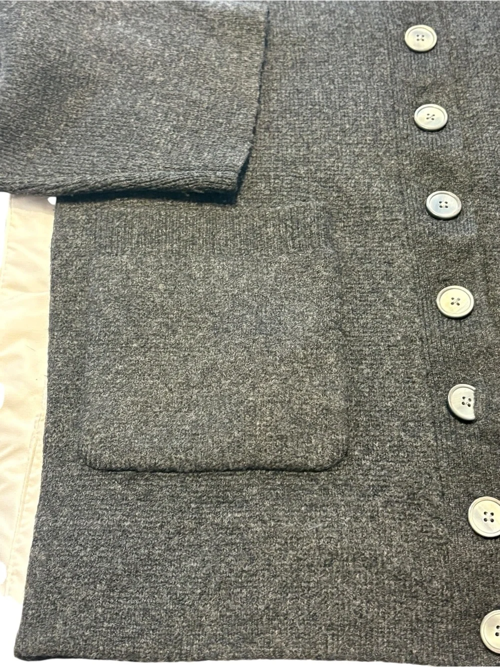 J. Crew Relaxed Milano-Stitch Cardigan Size Small Gray Cardigan Jacket Cozy